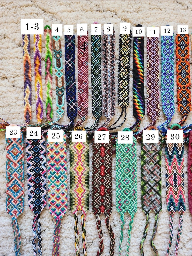 Assorted Bracelets Normals Woven Brazilian Friendship Bracelets From Embroidery Floss Macrame Boho VSCO Style image 2