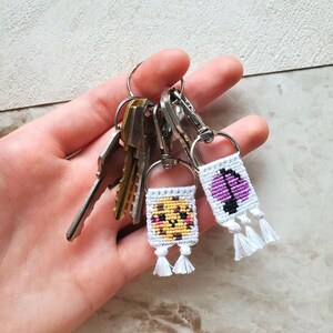 String Keychains Handmade Knotted Woven Braided Accessories Jewelry ...