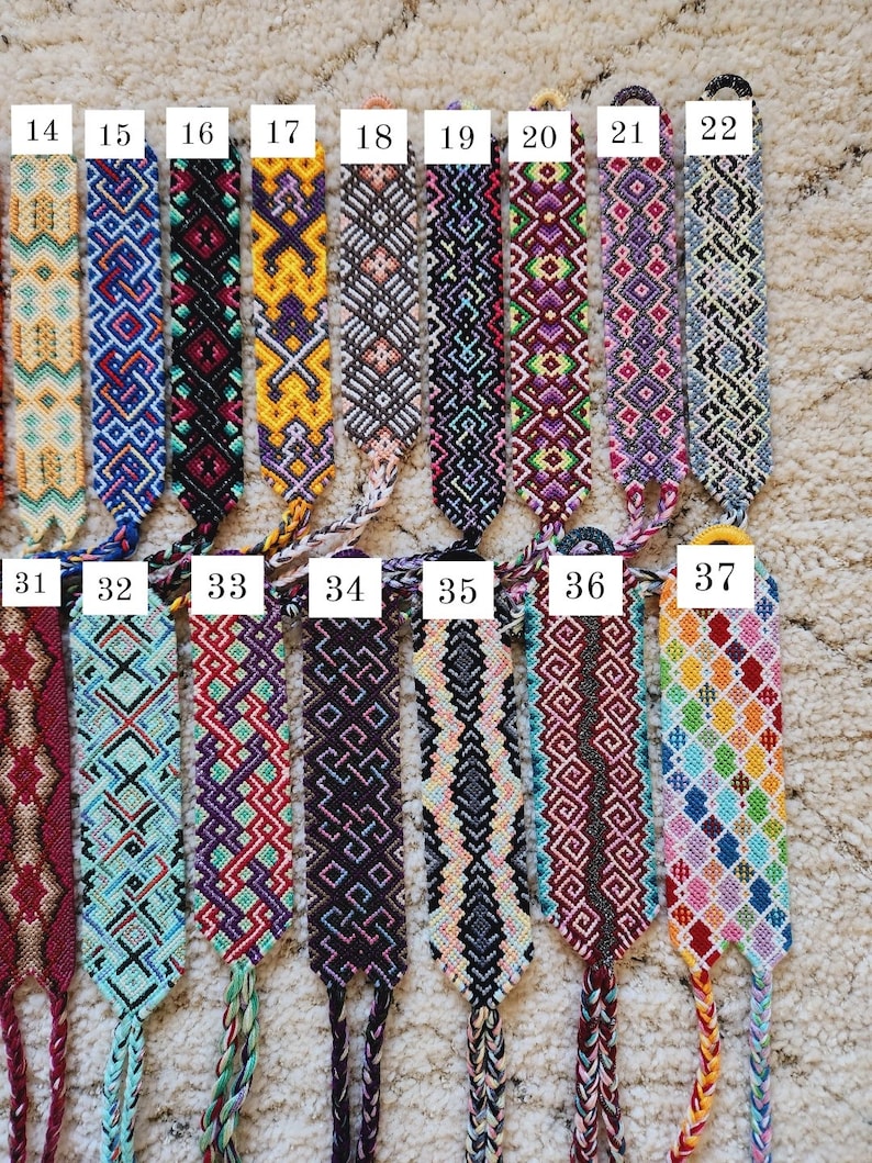 Assorted Bracelets Normals Woven Brazilian Friendship Bracelets From Embroidery Floss Macrame Boho VSCO Style image 3