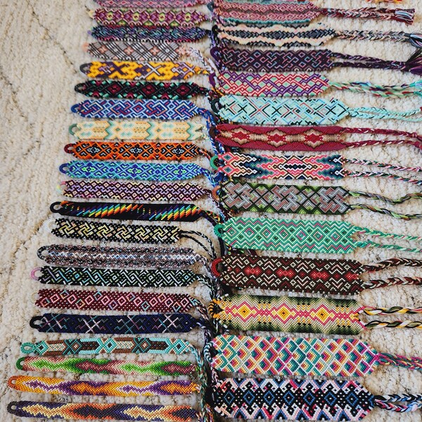 Bracelets assortis Bracelets d'amitié brésiliens tissés normalement à partir de fil à broder macramé style bohème VSCO