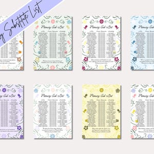 LDS Primary Substitute Teacher Lists-Customizable Digital File Download
