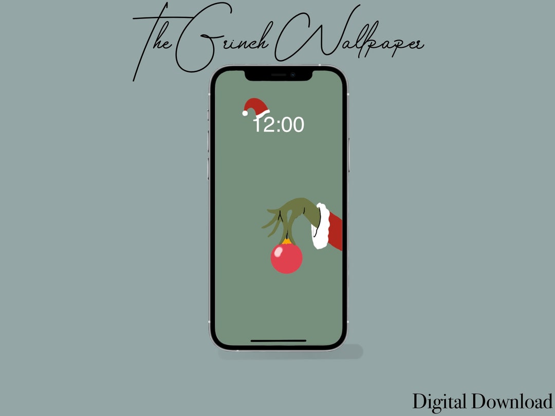 The Grinch Minimal Wallpaper, Bonus Background Christmas Wallpaper for