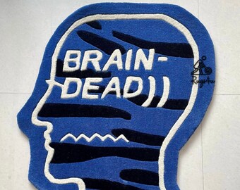BRAIN DEAD RUG/ Home decor/ Handtufted/ Christmas Day gift/ Gift ideas / Premium quality rug / 3 ft