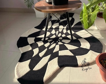 CUSTOM CHECKBOARD RUG/ Handmade/ Gift for him / Premium quality / Father’s Day gift / 4 feet