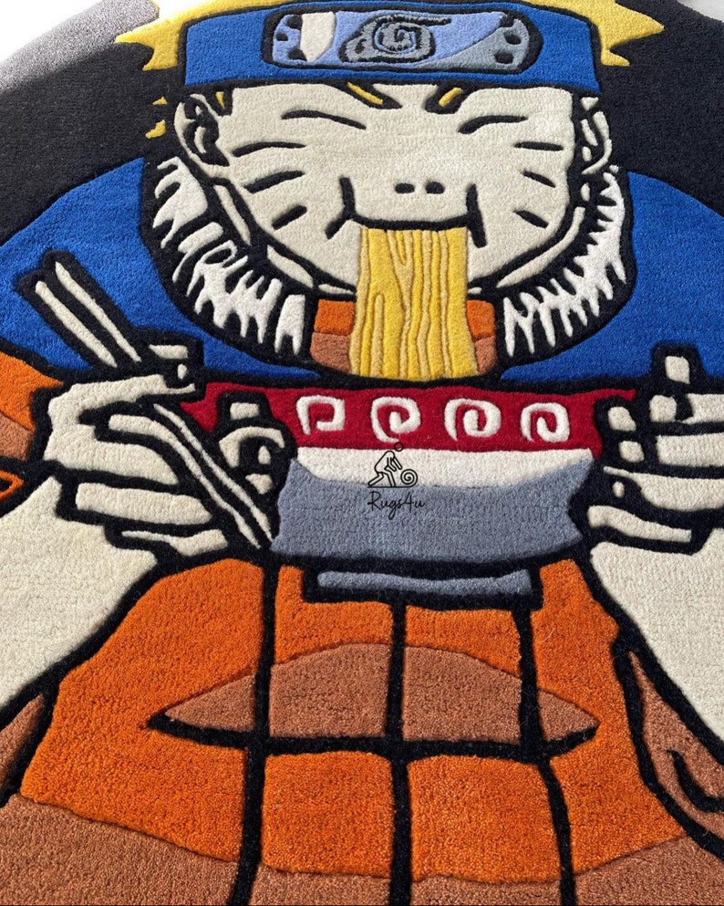 CUSTOM CARTOON RAMEN Rug / Fathers Day Gift / Rugs for Kids / Hypebeast ...