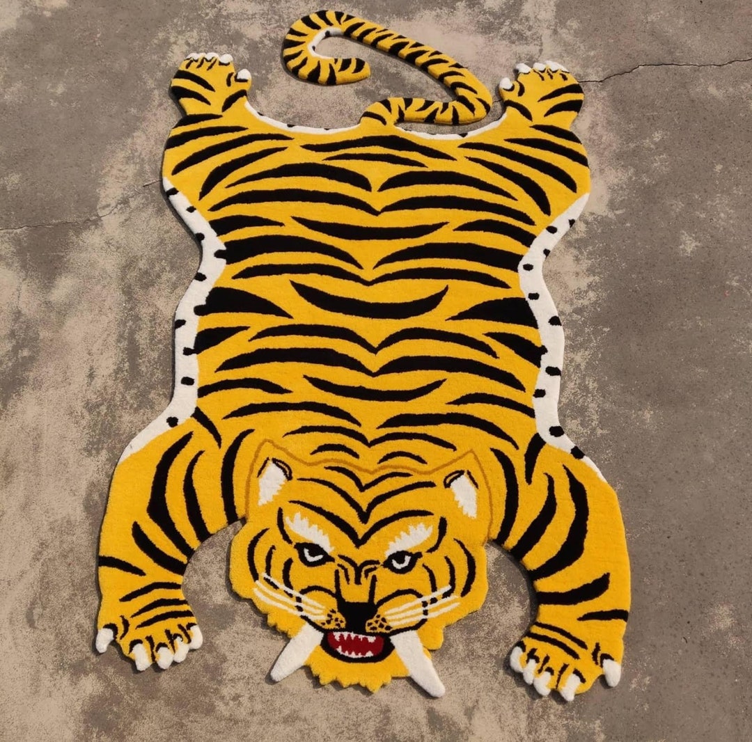 MODERN TIGER RUG , Animal Cartoon Carpet , Father’s Day Gift Idea ...