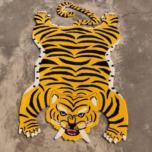 TAPPETO TIGRE MODERNO , Tappeto dei cartoni animati degli animali , Idea regalo per la festa del papà , Tappeti per bambini , Tappeto Hypebeast ,Materiale adatto ai bambini, 4 ft