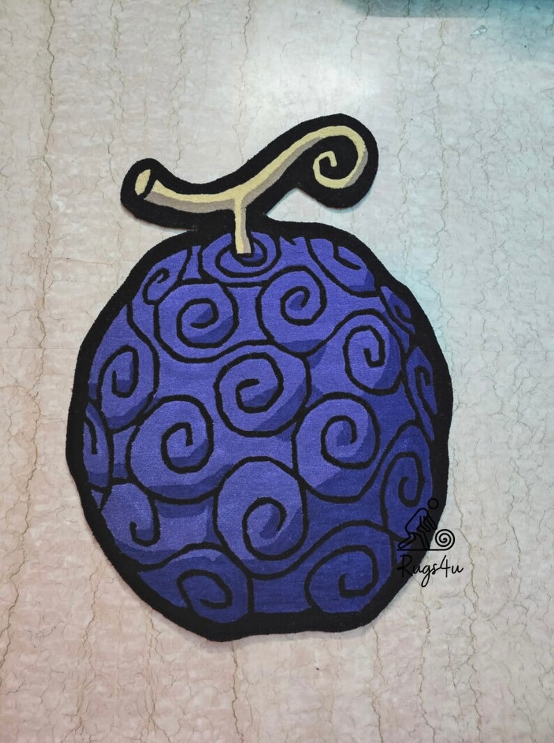 PURPLE DEVIL FRUIT Rug/ Home Decor/ Kids Friendly Rug/ Gift Ideas / 3 X