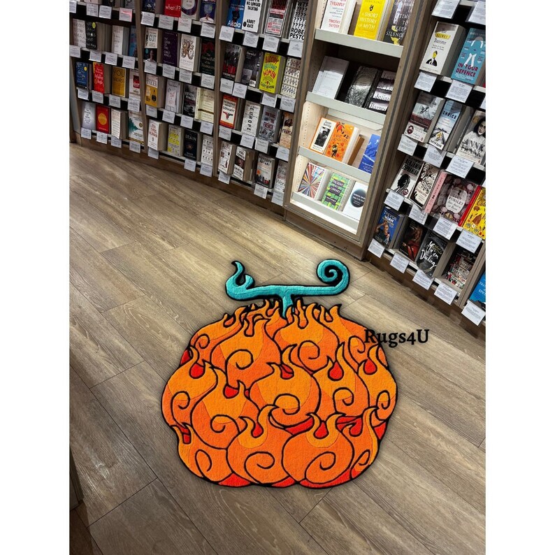 DEVIL FRUIT FIRE Rug/ Home Decor/ Kids Friendly Rug/ Fathers Etsy