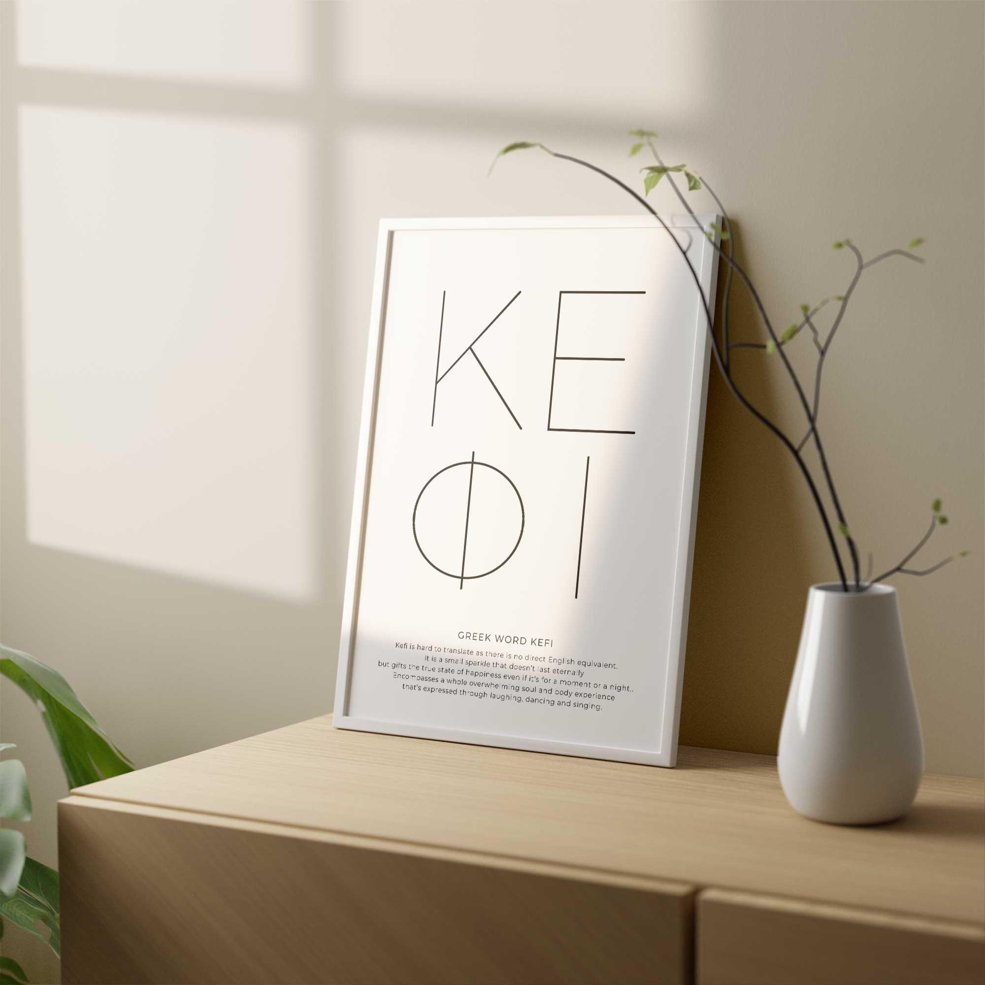 Greek Word Kefi Printable Wall Decor, Digital Art, Classroom Wall Decor ...