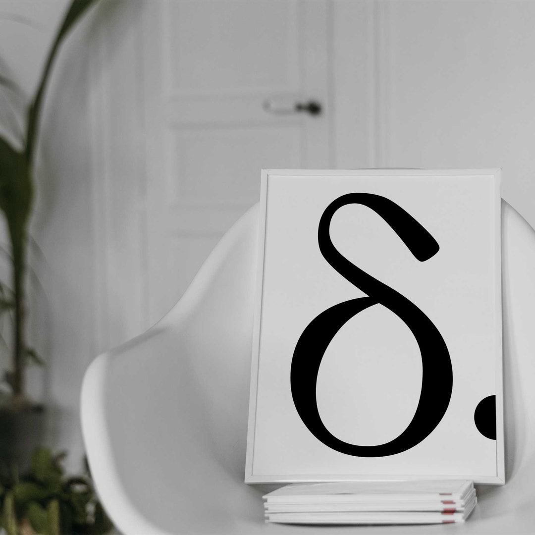 Delta Δέλτα Greek Letter, Printable Wall Art, Digital Art, Classroom ...