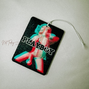 Custom Photo Air Freshener Rectangle Circle {Car Ornament, rear view mirror, decor, accessories, pet photo, boudoir, pick your scent}