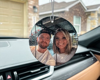 Custom Photo Air Freshener Rectangle Circle {rearview mirror decor accessories pet boudoir car charm car decor personalized gift}