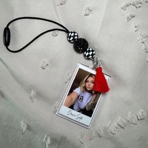 Personalized Photograph Car Charm Rear view Mirror {custom picture hanger mirror boudoir gift Valentine&#39;s day car ornament Mother&#39;s Day}