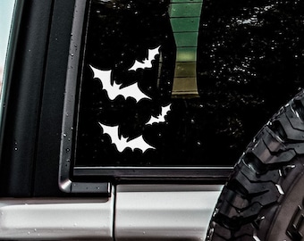 Sticker Flying Bats: spookachtige Halloween-auto, laptop, telefoondecor