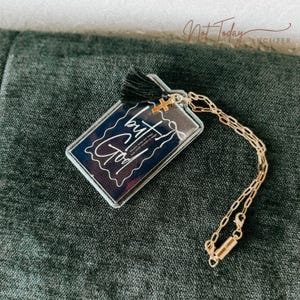 But God Why? There was no way... but he made one Car Charm {car hanging accessories cute car decor bible verse Christian faith }