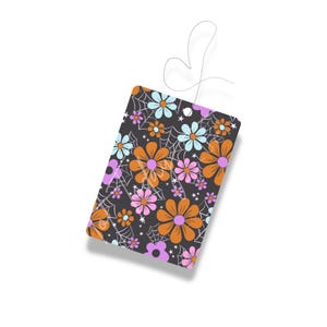 Blooms and Webs Cute Halloween Pattern Air Fresheners {spooky Spider scary fall rearview mirror ghost floral pattern Skeleton peace pumpkin}
