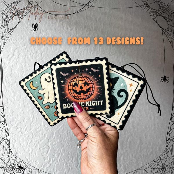 Désodorisants vintage mignons de timbres-poste d'Halloween