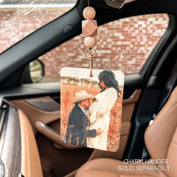 Custom Photo Air Freshener Rectangle Circle {rearview mirror decor accessories pet boudoir car charm car decor}
