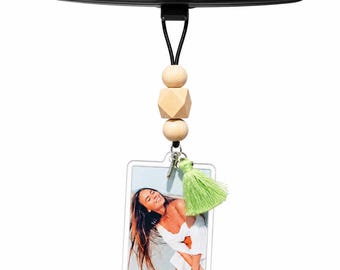 Personalized Photograph Car Rear view mirror Picture Hanger {custom car charm boudoir car ornament Christmas gift ideas gifts for her}