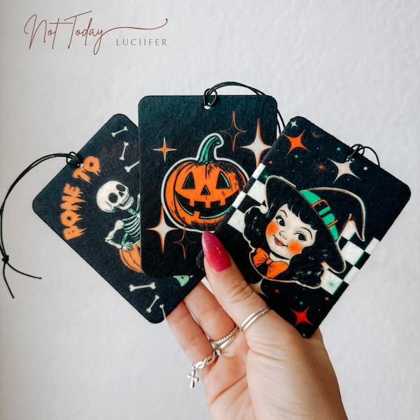 NOUVEAU ! Désodorisants rétro Halloween {fantôme floral effrayant rétroviseur automne accessoires de voiture Halloween fantôme mignon}