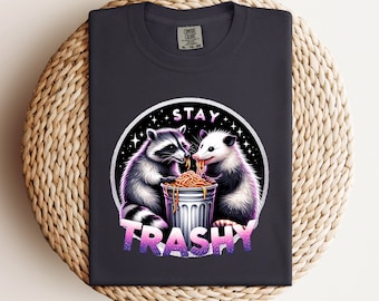 Rimani Trashy Opossum e T-shirt Raccoon
