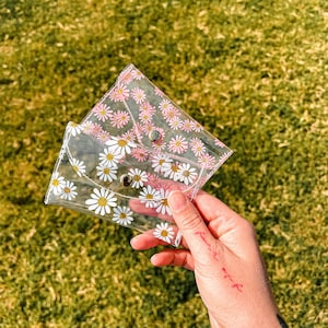 NOUVEAUX MODÈLES ! Porte-cartes portefeuille minimaliste pour femme de l'an 2000 {Marguerites florales à fermeture pression, petit portefeuille, porte-cartes de crédit, porte-monnaie, étoiles}
