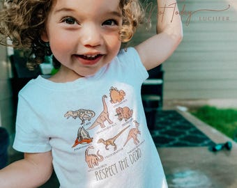 Rispetta la maglietta per bambini "Dino Dead Toddler" con dinosauro, maglietta carina per bambini