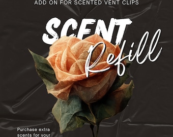 Scent Refills for Vent Clips {Photo Air Freshener Car Décor Personalized Picture Holder Essential Oil Car Diffuser car decor smell good}