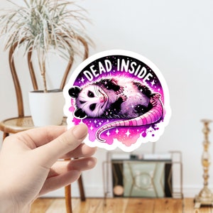 Dead Inside Opossum mignon Sticker