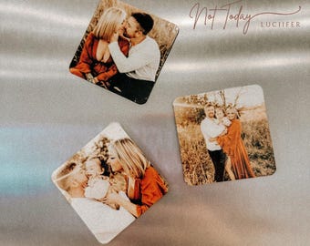 Personalized Picture Fridge Magnets PACK OF THREE {custom fridge  funny photos pets stocking stuffers boudoir accessories photo magnets}