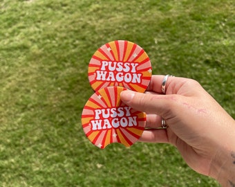 Wagon it out Untersetzer-Set 2 {süß, Autozubehör, Autodekor, Fahren, Groovy, Retro, Hippie }