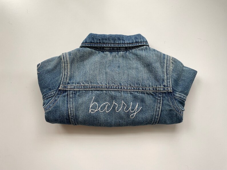 Gap Hand Embroidered Baby Denim Jacket Toddler Jean Jacket Etsy