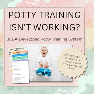 Potty Training Mega Bundle | BCBA Potty Training System, Visual Supports, Social Stories, First Then Board & Parent Guide