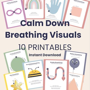 Calm Down Breathing Visuals for Kids | Coping Strategies, Behavior Support (Digital Download)