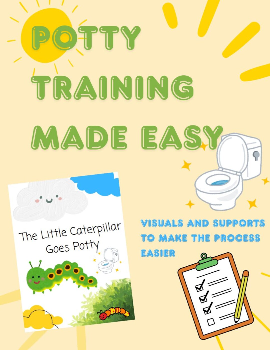Potty Training Visual Schedule Bundle | Autism, Toddler Toilet Routine ...