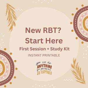 RBT First Session Kit | ABA Study Guide, Data Tracking (Instant Printable)