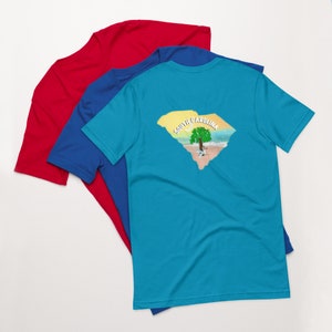 SC Unisex T-Shirt Palmetto Baum Halbmond lustiges Design