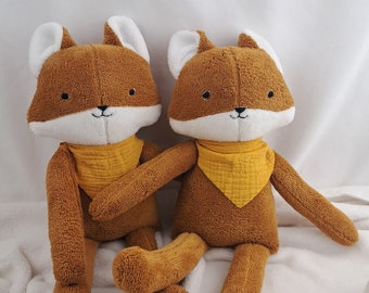 Fuchs Kuscheltier von Mein Mond Fuchs, personalisiertes Stofftier, Plüschtier, personalisiertes Geschenk aus Bambus Frottee