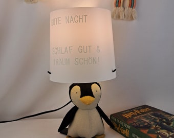 Kinderimmer, Babyzimmer, Nachlicht, Tischlampe, Pinguin, Lampe, Kinderzimmerdeko, B