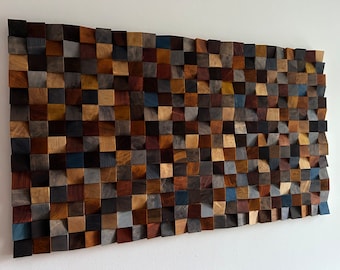 Reclaimed Wood Wall Art: Scandinavian Autumn- sculpture -  large size wooden wall decoration