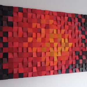 Wood wall decor large, wooden wall decor modern rustic piece, wood wall mosaic for living room decor, wood wall art wood wall sculpture