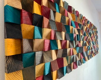 Altholz - 3D - Klang Diffusor - Bauernhaus Wandkunst