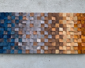 Altholzwandkunst: Moderner Klangdiffusor, Wohnzimmerdekor