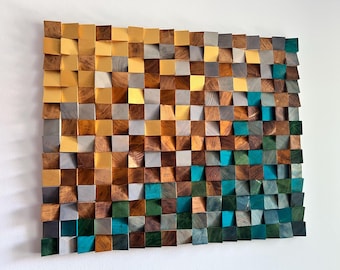 Reclaimed Wood Wall Art: Spring Morning - 3d - LIVING ROOM DECOR