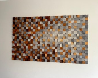 Reclaimed Wood Wall Art: Scandinavian Sound Diffuser Panel