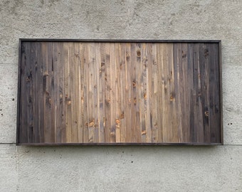 Reclaimed Wood Wall Art: Ombre Forest, Rustic Living Room Decor