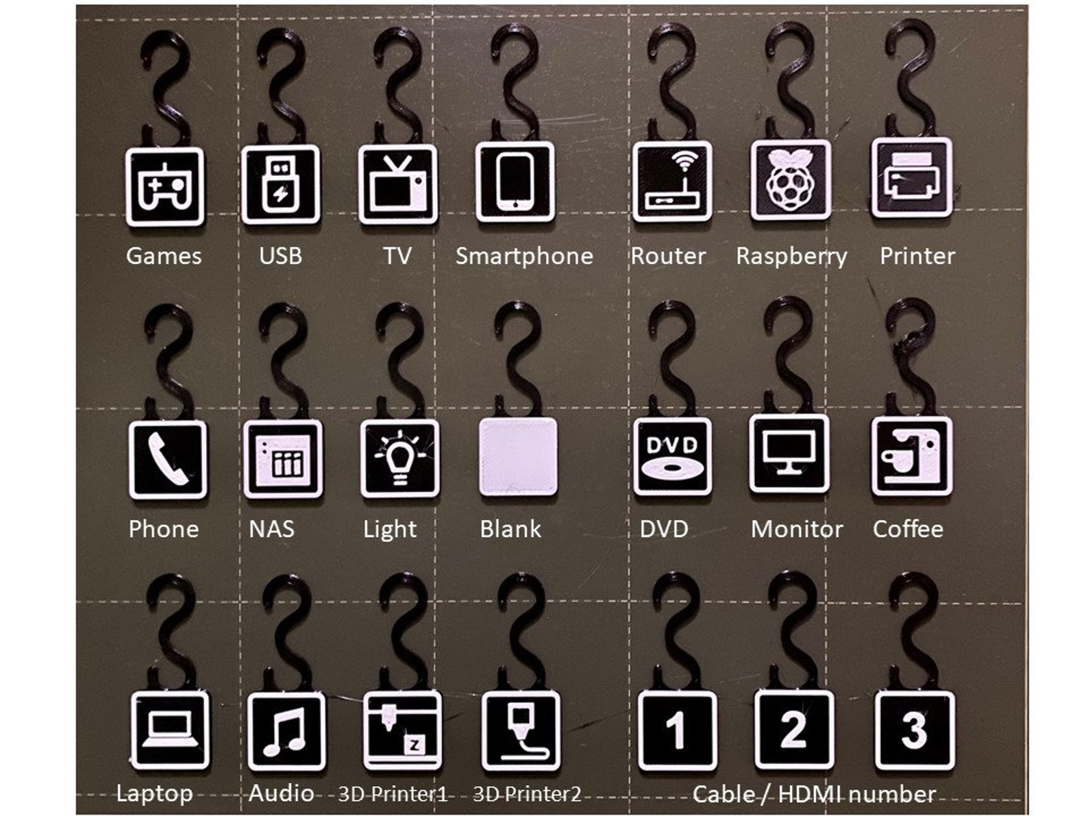 3D Printed Cable Tags - Identify Tv/hdmi/ethernet and Other Cables ...