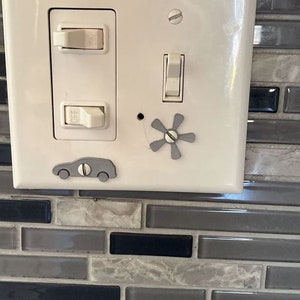 Light Switch Icons - Great for AirBnBs, VRBOs, Large Venues, or Your Bathroom or Guest Room! 27 different icons! 3D Printed-to-Order.