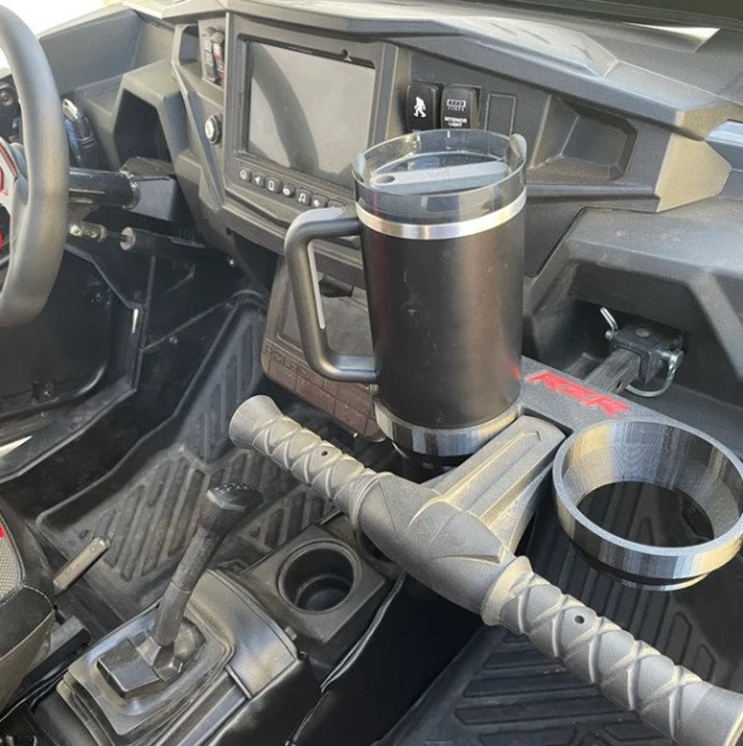 Polaris Grab Bar Cup Holder UPDATED FOR 2024 Snugly Fits Over the Tbar